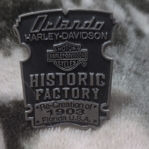 Harley-Davidson Orlando Historic Factory Pin in Silver and Black
